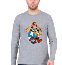 Load image into Gallery viewer, Asterix Full Sleeves T-Shirt for Men-Grey Melange-Ektarfa.online
