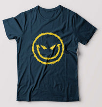 Load image into Gallery viewer, Evil Smile Emoji T-Shirt for Men-Petrol Blue-Ektarfa.online
