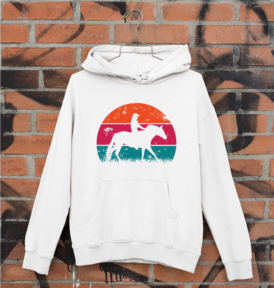 Horse Riding Unisex Hoodie for Men/Women-White-Ektarfa.online