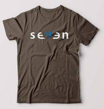 Load image into Gallery viewer, Seven MS Dhoni Thala T-Shirt for Men-Olive Green-Ektarfa.online
