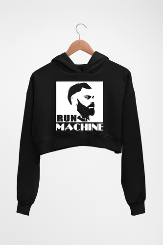 Virat Kohli Crop HOODIE FOR WOMEN-Black-Ektarfa.online