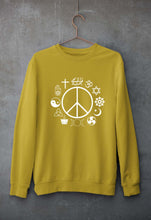 Load image into Gallery viewer, Peace Religious Symbols Unisex Sweatshirt for Men/Women-Mustard Yellow-Ektarfa.online
