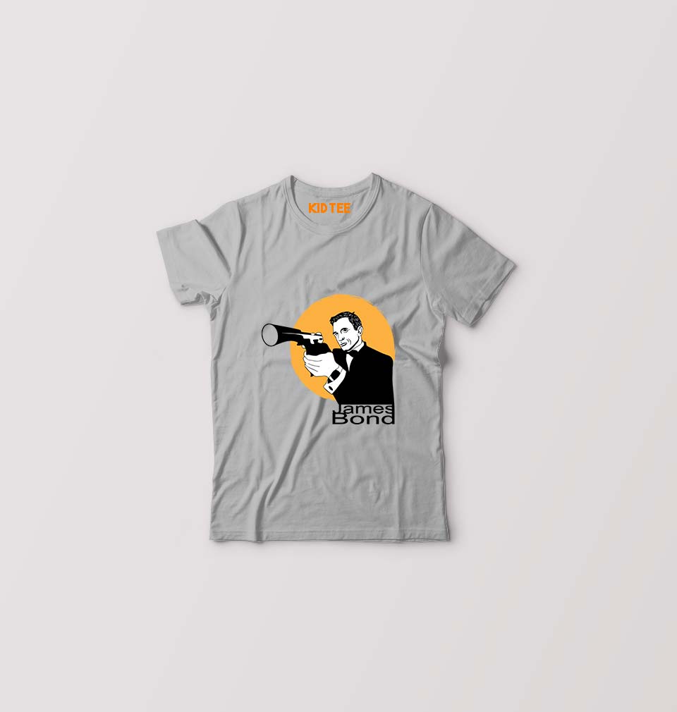 James Bond 007 Kids T-Shirt for Boy/Girl-Grey-Ektarfa.online