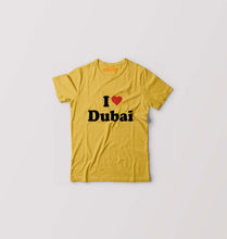 Load image into Gallery viewer, I Love Dubai Kids T-Shirt for Boy/Girl-Golden Yellow-Ektarfa.online
