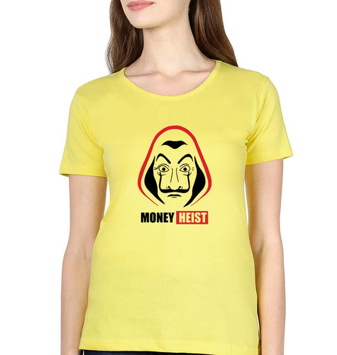 Money Heist T-Shirt for Women-Yellow-Ektarfa.online