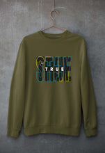 Load image into Gallery viewer, Stay True Unisex Sweatshirt for Men/Women-S(40 Inches)-Olive Green-Ektarfa.online
