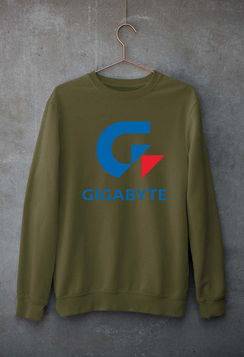 Gigabyte Unisex Sweatshirt for Men/Women-Olive Green-Ektarfa.online