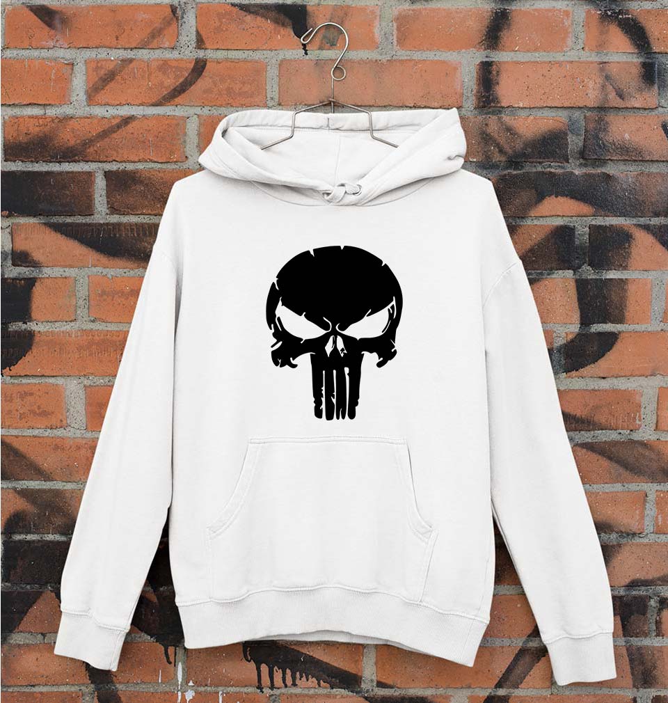 Punisher Unisex Hoodie for Men/Women-White-Ektarfa.online