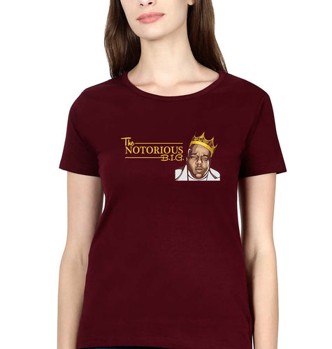The Notorious B.I.G T-Shirt for Women-Maroon-Ektarfa.online