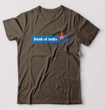 Load image into Gallery viewer, Bank of India T-Shirt for Men-S(38 Inches)-Olive Green-Ektarfa.online
