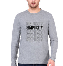 Load image into Gallery viewer, Simplicity Full Sleeves T-Shirt for Men-S(38 Inches)-Grey Melange-Ektarfa.online

