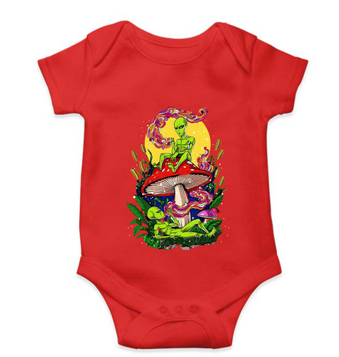 Trippy Psychedelic Weed Stoned Romper For Baby Boy/Girl-RED-Ektarfa.online