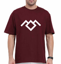 Load image into Gallery viewer, Owl Cave Twin Peaks Oversized T-Shirt for Men-Maroon-Ektarfa.online
