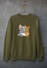 Load image into Gallery viewer, Tom and Jerry Unisex Sweatshirt for Men/Women-S(40 Inches)-Olive Green-Ektarfa.online
