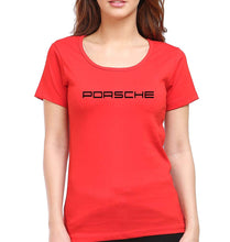 Load image into Gallery viewer, Porsche T-Shirt for Women-XS(32 Inches)-Red-Ektarfa.online
