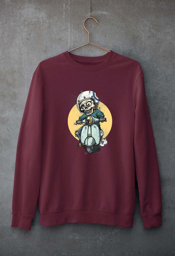 Skull Unisex Sweatshirt for Men/Women-Maroon-Ektarfa.online