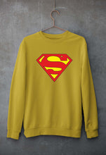 Load image into Gallery viewer, Superman Unisex Sweatshirt for Men/Women-S(40 Inches)-Mustard Yellow-Ektarfa.online
