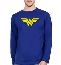 Load image into Gallery viewer, Wonder Woman Superhero Full Sleeves T-Shirt for Men-Royal Blue-Ektarfa.online
