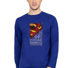 Load image into Gallery viewer, Superman Superhero Dad Full Sleeves T-Shirt for Men-Royal blue-Ektarfa.online
