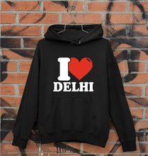 Load image into Gallery viewer, I Love Delhi Unisex Hoodie for Men/Women-Black-Ektarfa.online

