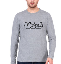 Load image into Gallery viewer, Michaels Full Sleeves T-Shirt for Men-S(38 Inches)-Grey Melange-Ektarfa.online
