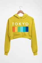Load image into Gallery viewer, Tokyo Japan Crop HOODIE FOR WOMEN-Mustard Yellow-Ektarfa.online
