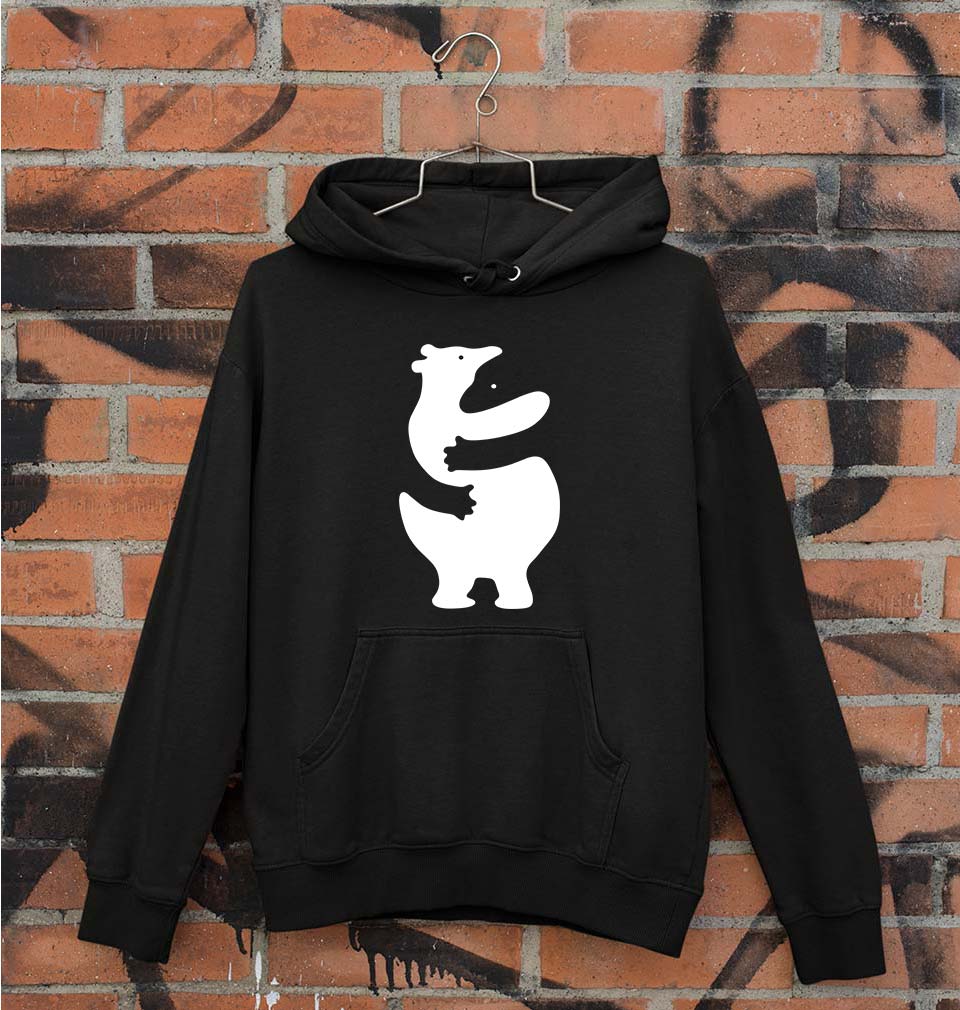 Hippo Dolphin Hug Unisex Hoodie for Men/Women-Black-Ektarfa.online