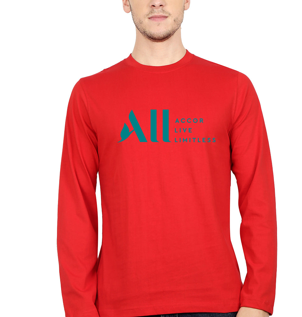 ACCOR LIVE LIMITLESS (ALL) Full Sleeves T-Shirt for Men-Red-Ektarfa.online