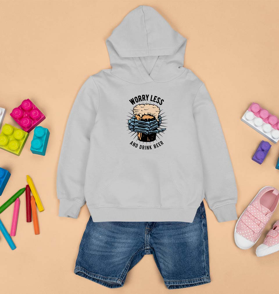 Beer Kids Hoodie for Boy/Girl-0-1 Year(22 Inches)-Grey-Ektarfa.online