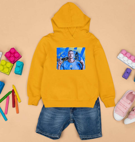 Erling Haaland Kids Hoodie for Boy/Girl-Mustard Yellow-Ektarfa.online