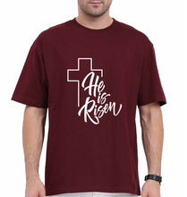Load image into Gallery viewer, Christian Oversized T-Shirt for Men-Maroon-Ektarfa.online

