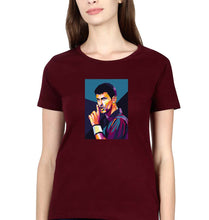 Load image into Gallery viewer, Novak Djokovic Tennis T-Shirt for Women-Maroon-Ektarfa.online
