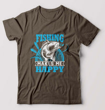 Load image into Gallery viewer, Fishing T-Shirt for Men-Olive Green-Ektarfa.online
