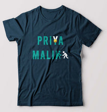 Load image into Gallery viewer, Priya Malik T-Shirt for Men-S(38 Inches)-Petrol Blue-Ektarfa.online
