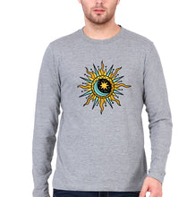 Load image into Gallery viewer, Psychedelic Chakra Full Sleeves T-Shirt for Men-Grey Melange-Ektarfa.online
