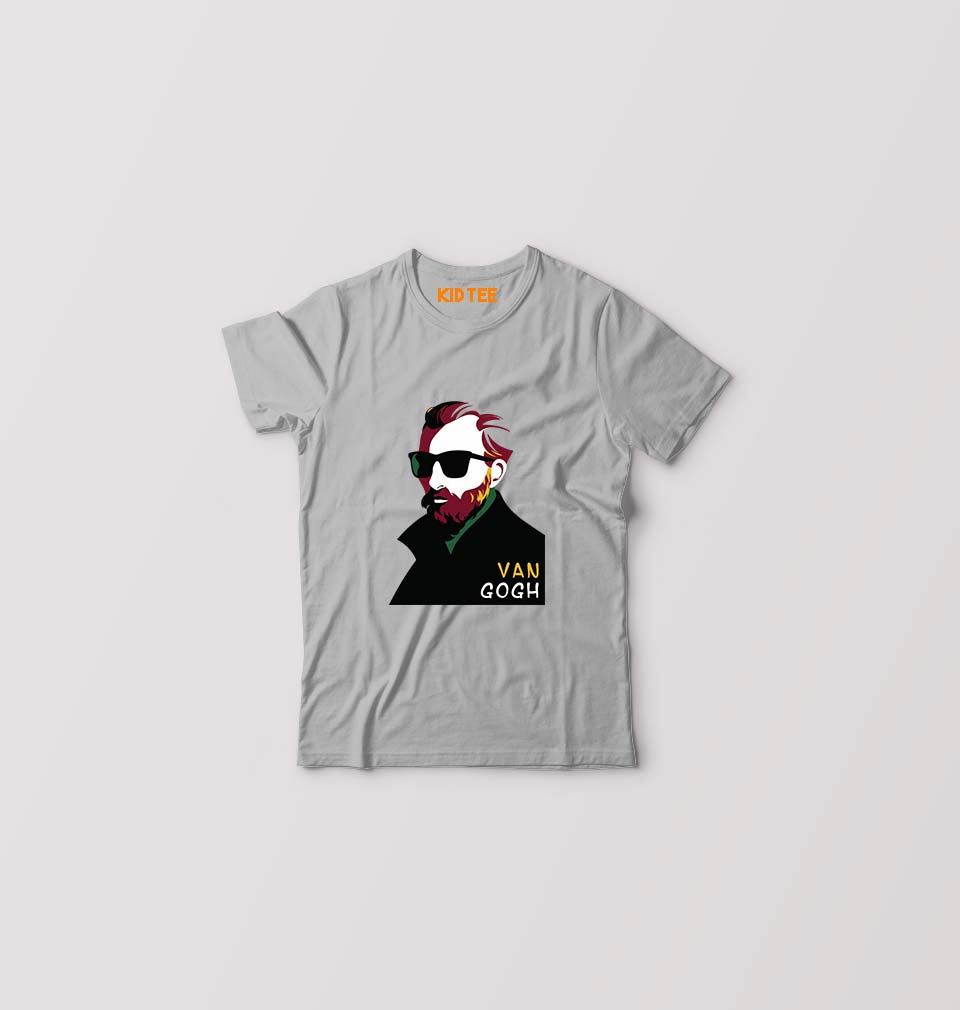 Vincent van Gogh Kids T-Shirt for Boy/Girl-Grey-Ektarfa.online
