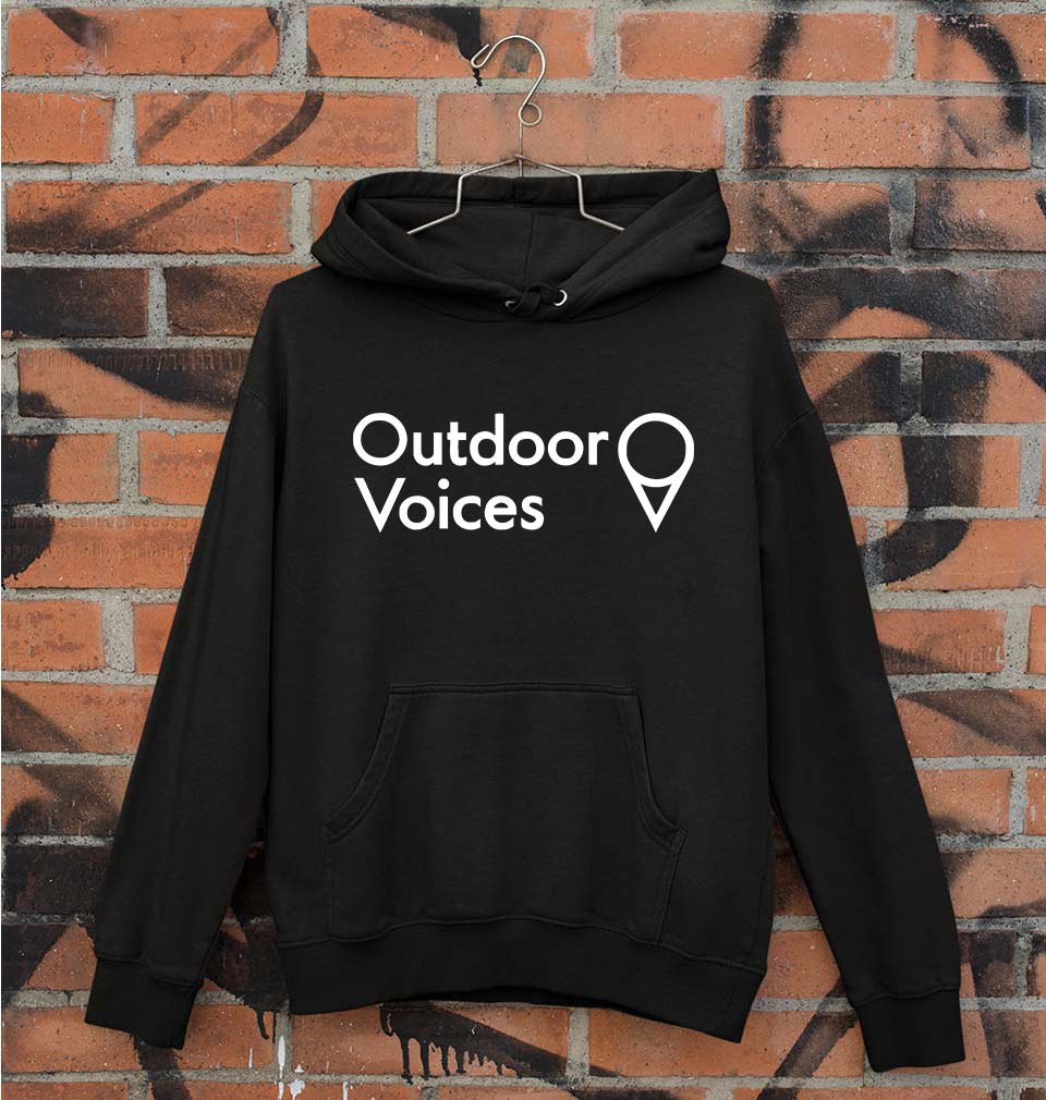 Outdoor Voices Unisex Hoodie for Men/Women-Black-Ektarfa.online