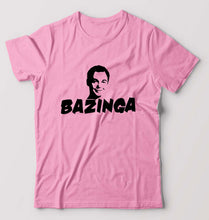 Load image into Gallery viewer, Sheldon Cooper Bazinga T-Shirt for Men-S(38 Inches)-Light Baby Pink-Ektarfa.online
