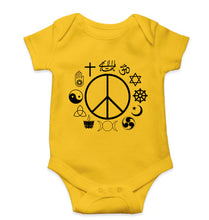 Load image into Gallery viewer, Peace Religious Symbols Kids Romper For Baby Boy/Girl-Yellow-Ektarfa.online
