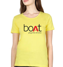 Load image into Gallery viewer, Boat T-Shirt for Women-Yellow-Ektarfa.online
