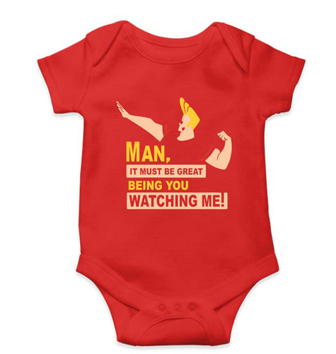 Johnny Bravo Kids Romper For Baby Boy/Girl-Red-Ektarfa.online