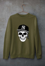 Load image into Gallery viewer, Hip Hop Skull NY Unisex Sweatshirt for Men/Women-Olive Green-Ektarfa.online
