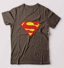 Load image into Gallery viewer, Superman T-Shirt for Men-S(38 Inches)-Olive Green-Ektarfa.online
