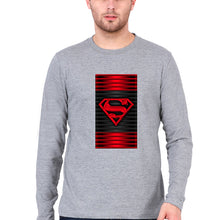 Load image into Gallery viewer, Superman Superhero Full Sleeves T-Shirt for Men-Grey Melange-Ektarfa.online
