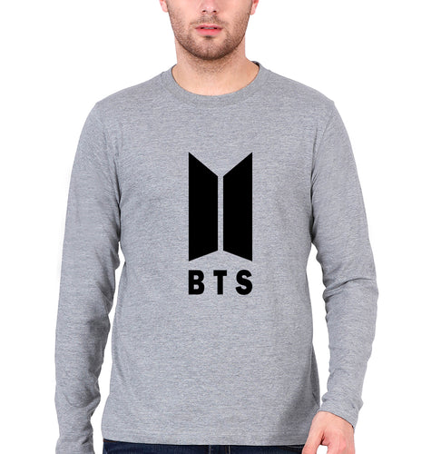 BTS Full Sleeves T-Shirt for Men-Grey Melange-Ektarfa.online