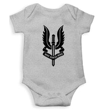 Load image into Gallery viewer, Who Dares Wins Balidaan Army Kids Romper For Baby Boy/Girl-0-5 Months(18 Inches)-Grey-Ektarfa.online
