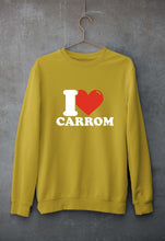 Load image into Gallery viewer, I Love Carrom Unisex Sweatshirt for Men/Women-Mustard yellow-Ektarfa.online
