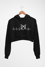 Load image into Gallery viewer, Drummer Crop HOODIE FOR WOMEN-Black-Ektarfa.online
