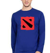 Load image into Gallery viewer, Dota Full Sleeves T-Shirt for Men-S(38 Inches)-Royal Blue-Ektarfa.online
