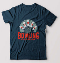 Load image into Gallery viewer, Bowling Champion T-Shirt for Men-Petrol Blue-Ektarfa.online
